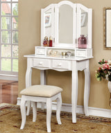 KEONA White 30" Wide Vanity with Stool
