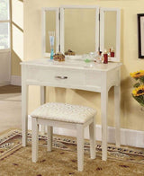 KLASTIN White 32" Wide Vanity & Stool
