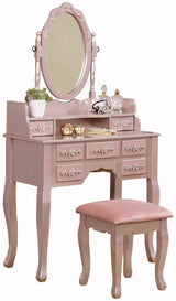 KOLEYNA Rose Gold 32" Wide Vanity with Stool