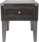 KREIMER 22" Wide End Table with USB Ports