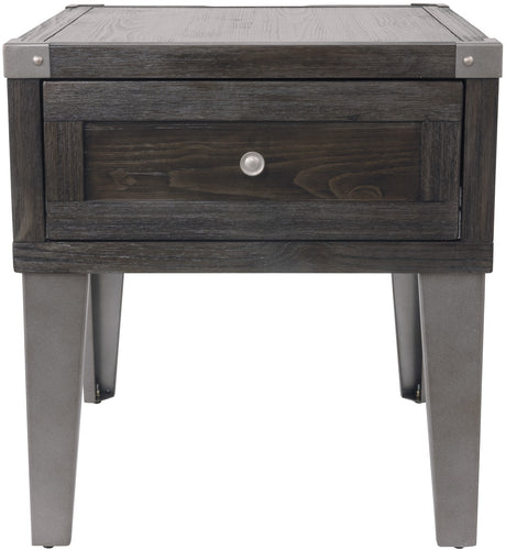 KREIMER 22" Wide End Table with USB Ports