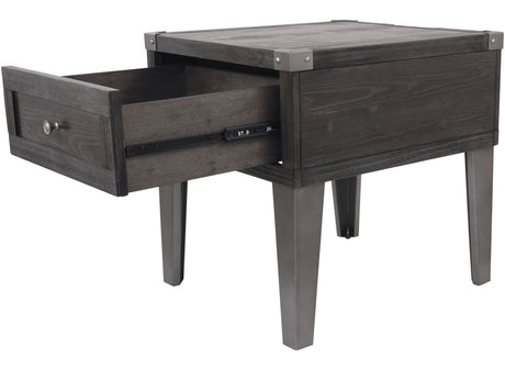 KREIMER 22" Wide End Table with USB Ports