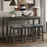KRESLEY 4 Piece Dining Set with USB Connection
