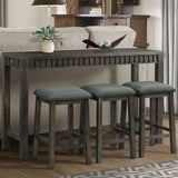 KRESLEY 4 Piece Dining Set with USB Connection