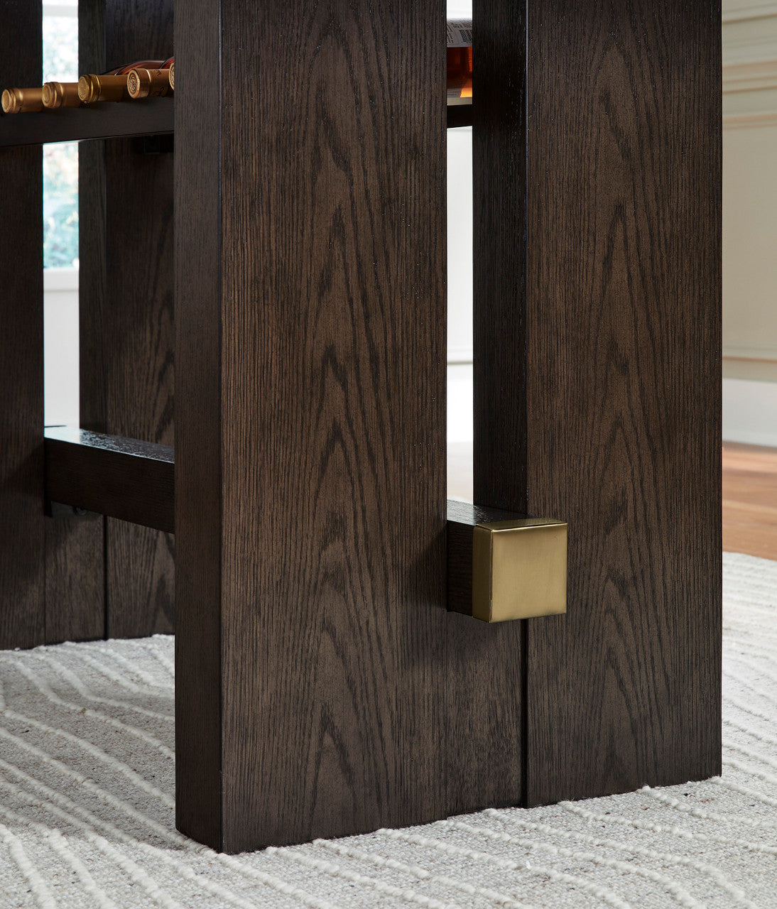 LAGERFELD Dark Brown 7 Piece Counter Height Set