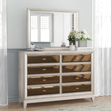 LANAI Champagne & Gold Tint Mirror 58" Wide Dresser & Mirror
