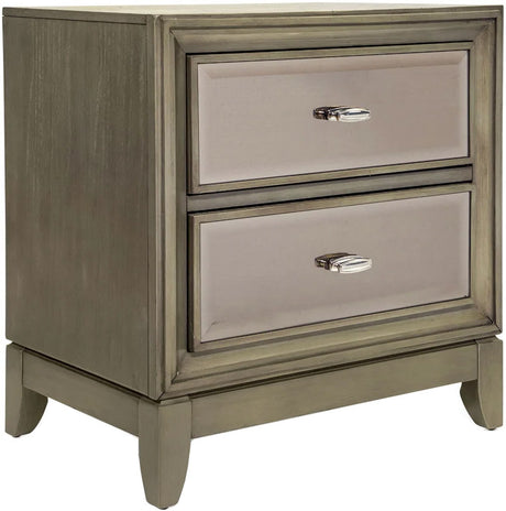 LANAI Champagne & Gold Mirror 23" Wide Nightstand
