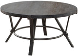 MERZI Dark Gray 36" Wide Round Coffee Table