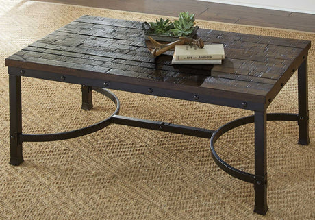 LANDON Brown 48" x 28" Coffee Table