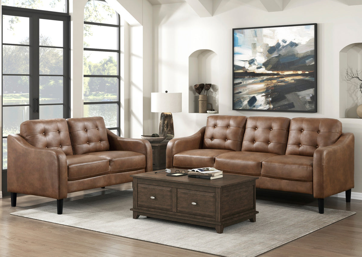 LAQUINTA Brown Sofa & Loveseat