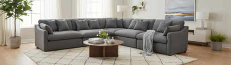 LAXMERE Dark Gray Performance Fabric 120" x 120" True Modular Sectional