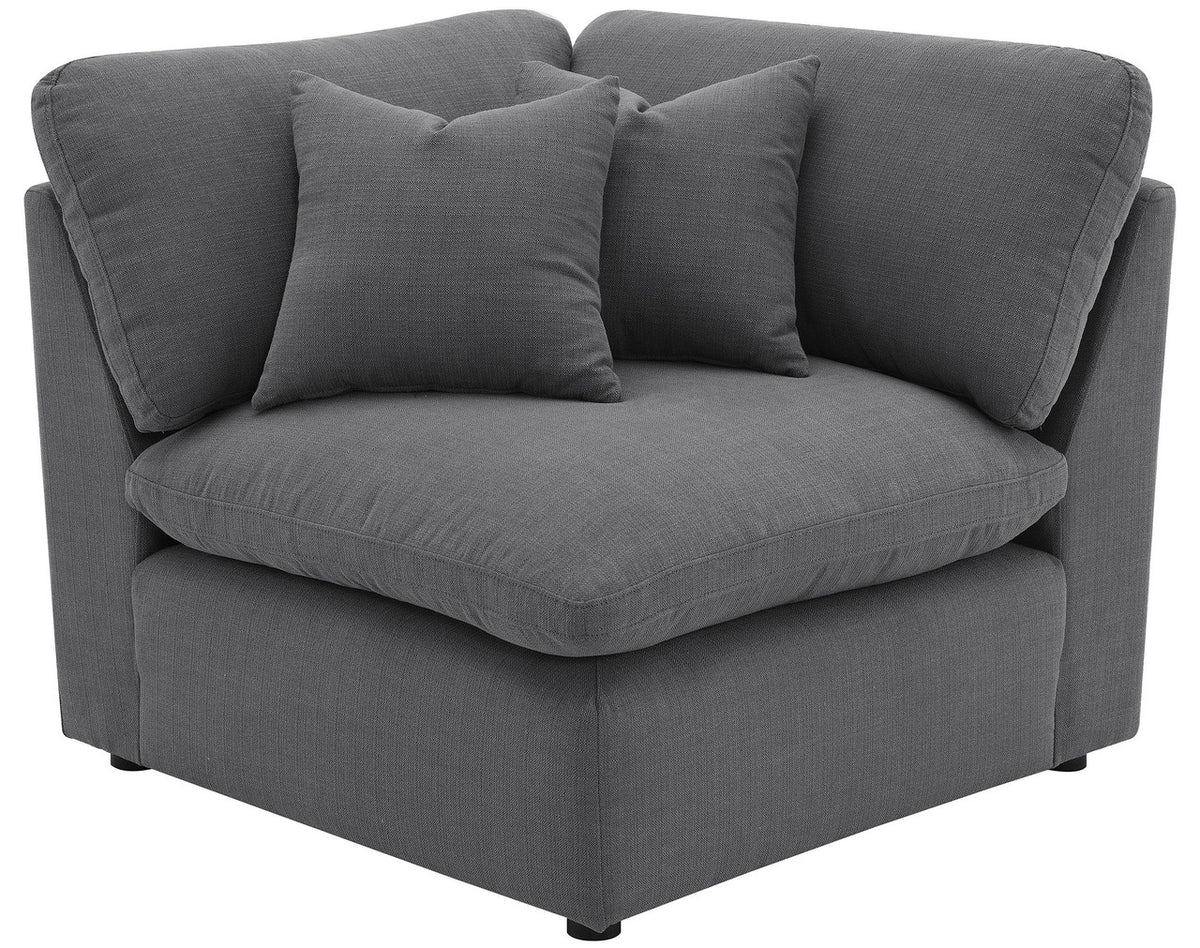 LAXMERE Dark Gray Performance Fabric 120" x 120" True Modular Sectional