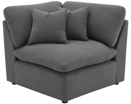 LAXMERE Dark Gray Performance Fabric 120" x 120" True Modular Sectional