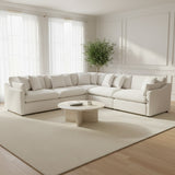 LAXMERE Cream Performance Fabric 120" x 120" True Modular Sectional