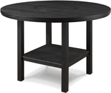 LAZLO Black 54" Wide Counter Table with Lazy Susan