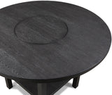 LAZLO Black 54" Wide Counter Table with Lazy Susan
