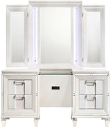 LEACREST White 63" Wide x 84" Height Vanity Set with LED's