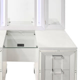 LEACREST White 63" Wide x 84" Height Vanity Set with LED's