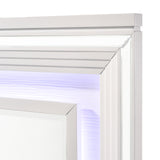 LEACREST White 67" x 80" Height Dresser & Mirror with LED's