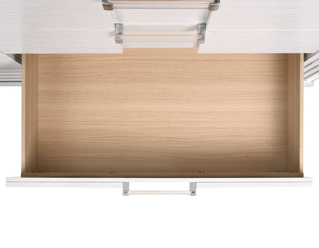 LEACREST White 67" x 80" Height Dresser & Mirror with LED's