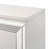LEACREST White 39" x 54" Chest with Flip-Top Mirror