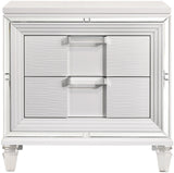 LEACREST White 31" Wide x 30" Height Nightstand with USB's