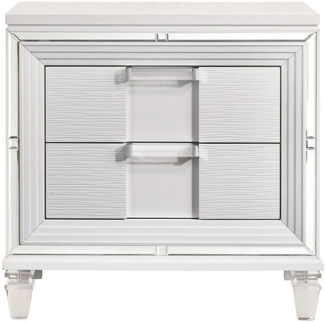 LEACREST White 31" Wide x 30" Height Nightstand with USB's