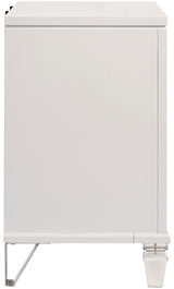 LEACREST White 31" Wide x 30" Height Nightstand with USB's
