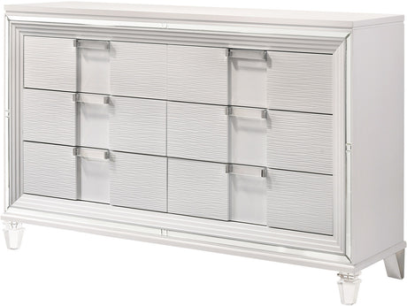 LEACREST White 67" Wide x 41" Height Dresser