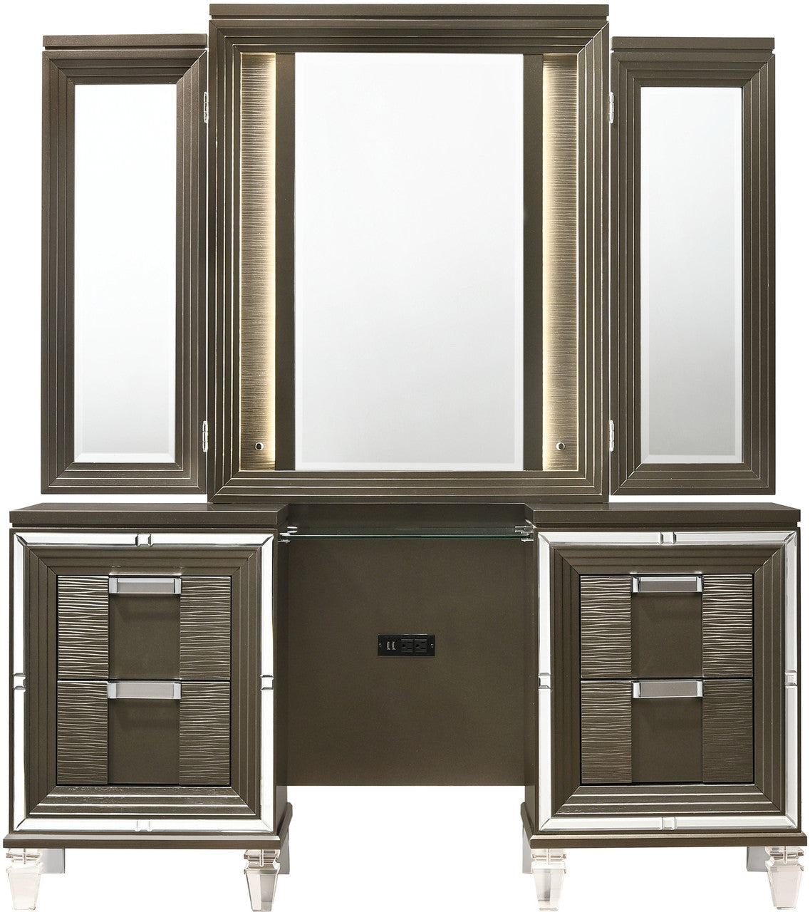LEACREST Copper 63" Wide Vanity with LED's
