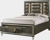 LEACREST Copper 68" Height Storage Bed with LED's