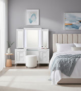 LEACREST White 63" Wide x 84" Height Vanity Set with LED's