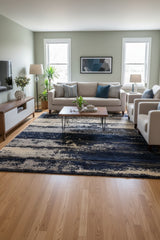 LEGION Dark Blue 5' x 8' Luxury Area Rug