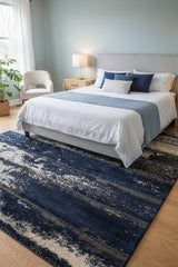 LEGION Dark Blue 5' x 8' Luxury Area Rug