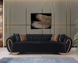LEINA Black Velvet Sofa & Loveseat