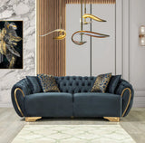 LEINA Green Velvet Sofa & Loveseat