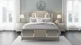 LENNAI Champagne Silver Bedroom Set with LED's