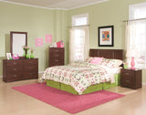 LEONE Brown 48" Wide Dresser & Mirror