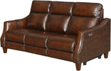 LESTER Top-Grain Leather Power Sofa & Loveseat with USB