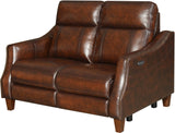LESTER Top-Grain Leather Power Sofa & Loveseat with USB