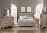 LETY Gray Platform Storage Bedroom with Hidden Drawers