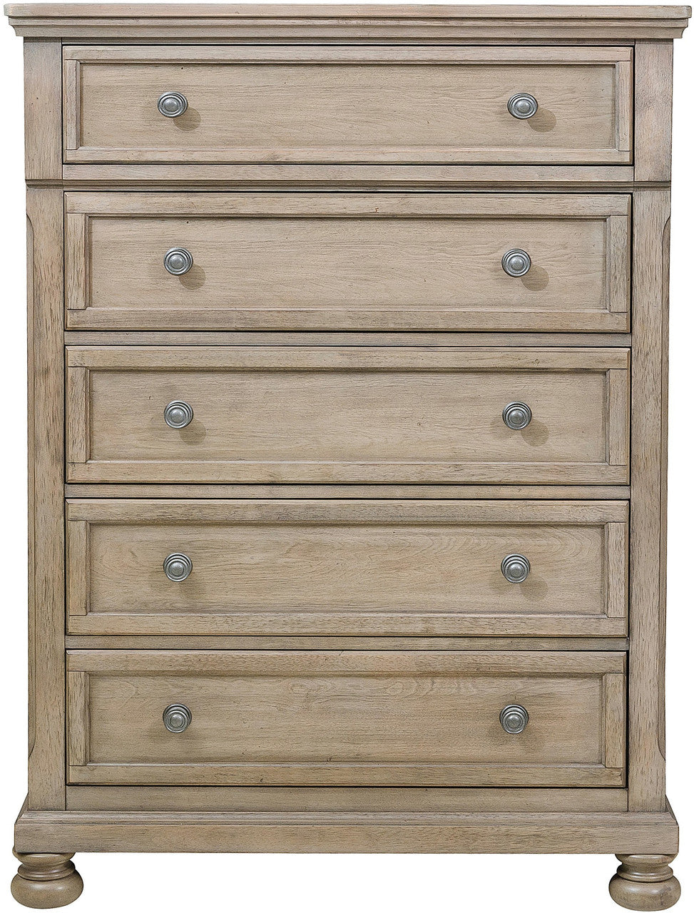 LETY Gray Platform Storage Bedroom with Hidden Drawers