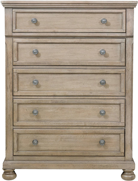 LETY Gray Platform Storage Bedroom with Hidden Drawers