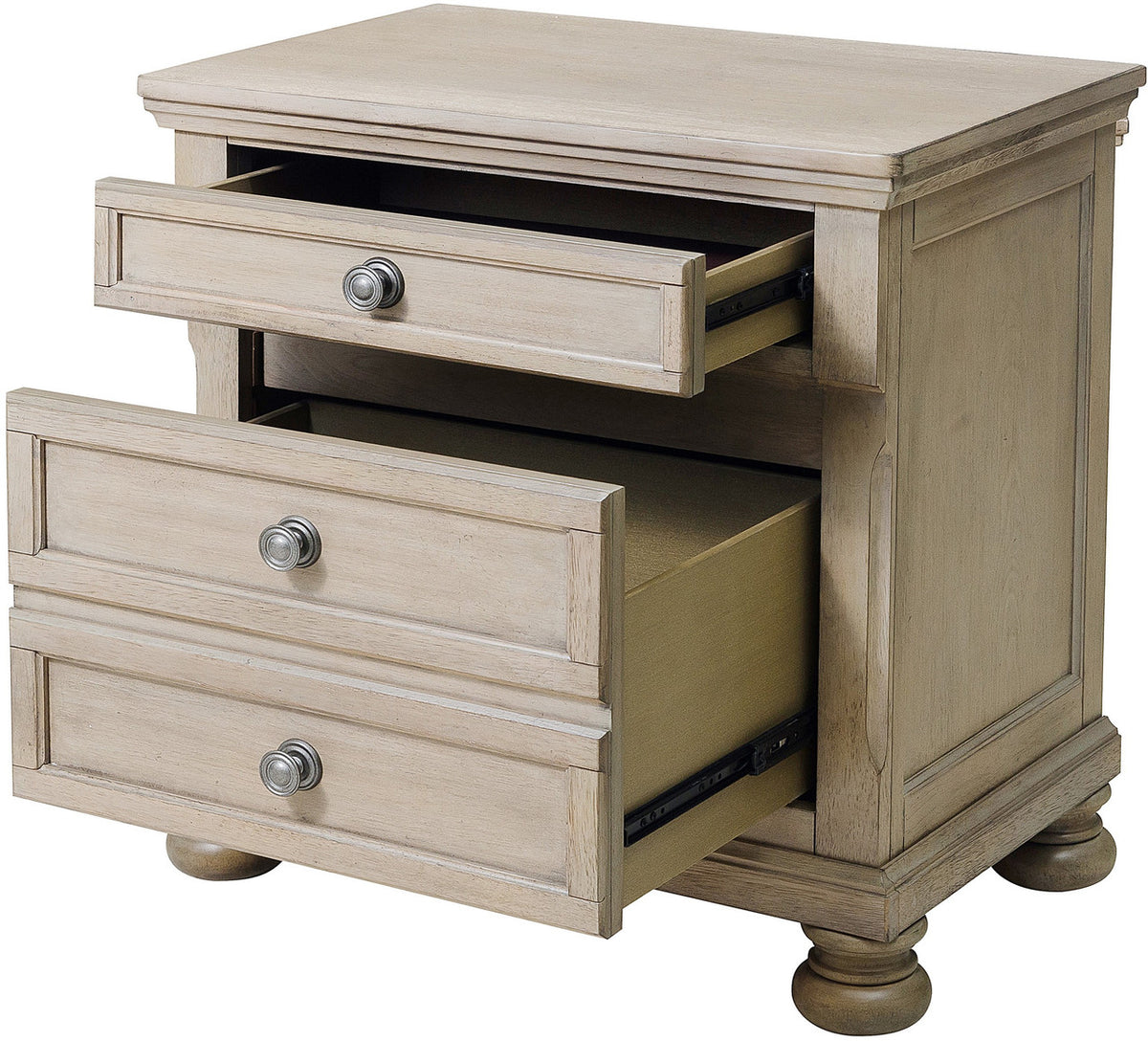 LETY Gray Platform Storage Bedroom with Hidden Drawers