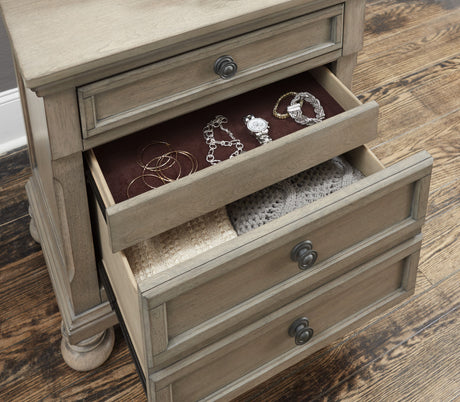 LETY Gray Platform Storage Bedroom with Hidden Drawers