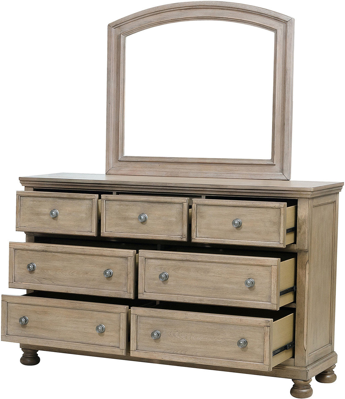 LETY Gray Platform Storage Bedroom with Hidden Drawers