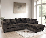 LEVITA Chocolate Corduroy 107" x 80" Sectional