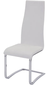 LEXANI Glossy White 5 Piece Dining Set