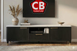 LIONGATE Black 84" Wide x 24" Height TV Stand