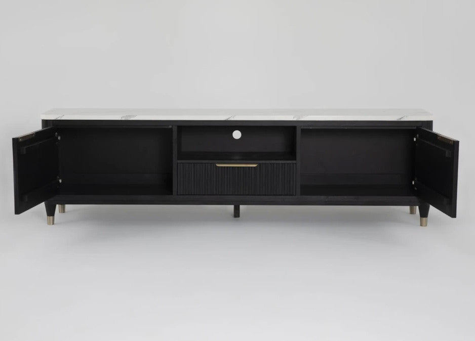 LIONGATE Black 84" Wide x 24" Height TV Stand